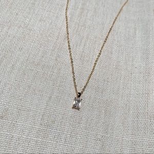 delicate gem necklace - gold filled
